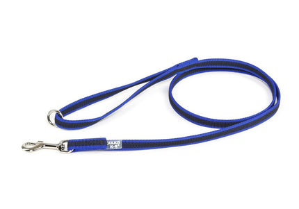 Julius K9 Color & Gray Supergrip Leash – Anti-Slip Black Lead with Handle and Ring, 1.4x120cm