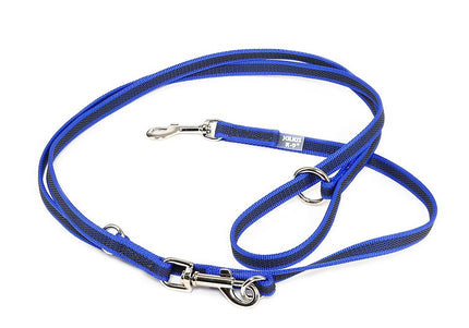 Julius K9 Color & Gray Supergrip Leash 2x220cm – Removable Anti-Slip Black Lead, Durable Design