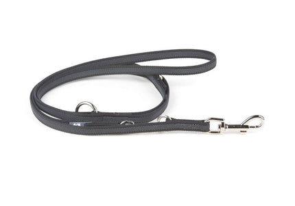 Julius K9 Color & Gray Supergrip Leash – Removable Anti-Slip Handle, 1.4x220cm, Black