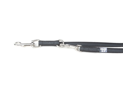 Julius K9 Color & Gray Supergrip Leash – Removable Anti-Slip Handle, 1.4x220cm, Black