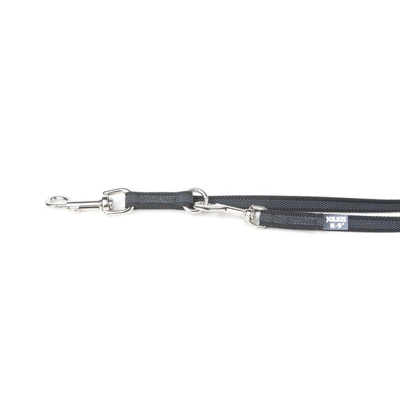 Julius K9 Color & Gray Supergrip Leash – Removable Anti-Slip Handle, 1.4x220cm, Black