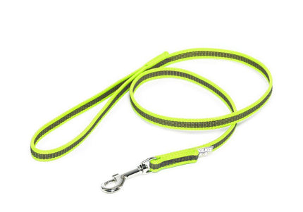Julius K9 Supergrip Color & Gray Training Leash – Neon Yellow, 300cm x 20mm, Ergonomic Handle