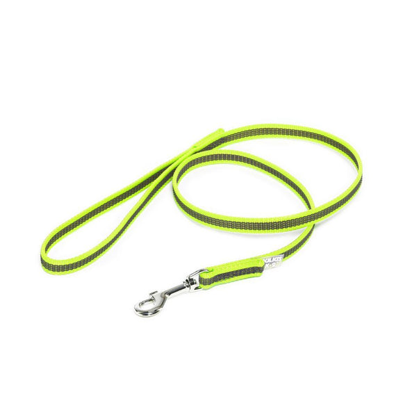 Julius K9 Supergrip Color & Gray Training Leash – Neon Yellow, 300cm x 20mm, Ergonomic Handle