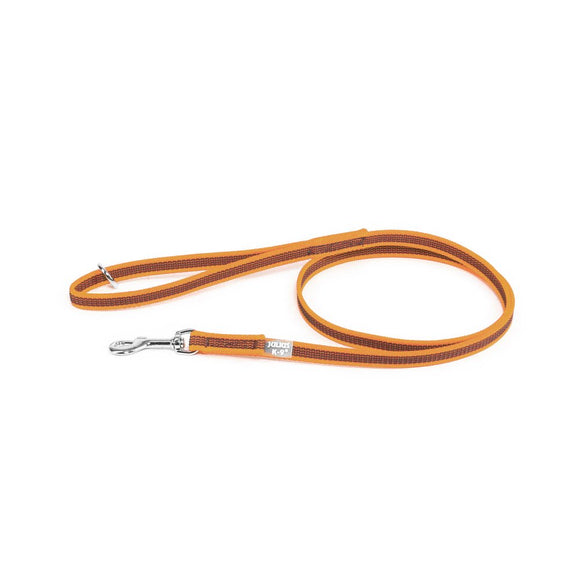 Julius K9 Color & Gray Supergrip Leash – Anti-Slip Black Lead with Handle and Ring, 1.4x120cm