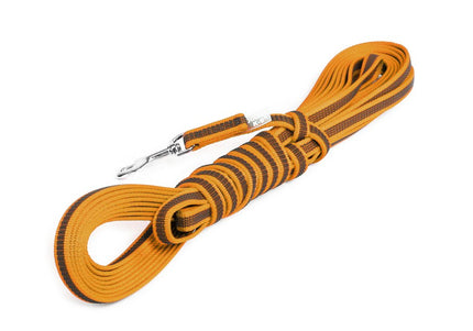 Julius K9 Color & Gray Supergrip Leash – Anti-Slip Orange Lead with Comfortable Handle, 300cm x 14mm