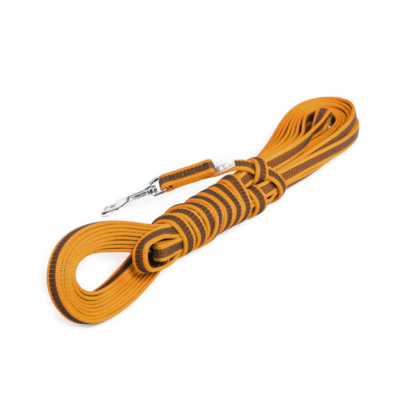 Julius K9 Color & Gray Supergrip Leash – Anti-Slip Orange Lead with Comfortable Handle, 300cm x 14mm