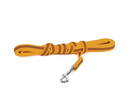 Julius K9 Color & Gray Supergrip Leash – Anti-Slip Orange Lead with Comfortable Handle, 300cm x 14mm
