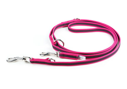 Julius K9 Color & Gray Supergrip Leash – Removable Anti-Slip Handle, 1.4x220cm, Black