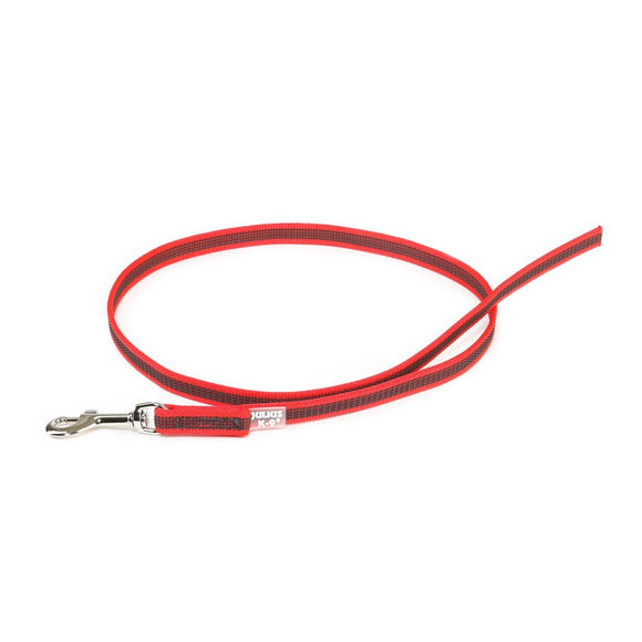 Julius K9 Color & Gray Supergrip Leash with Handle – Red, Anti-Slip, 300cm x 14mm, Durable Training Lead