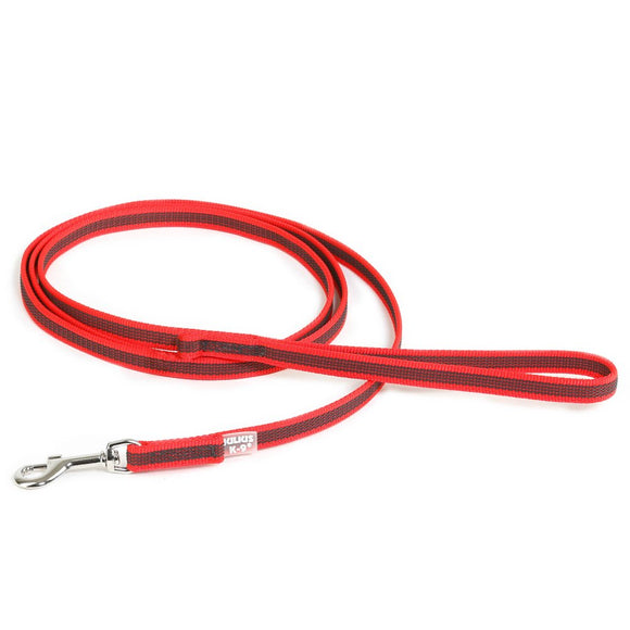 Julius K9 Color & Gray Supergrip Leash with Handle – Red, Anti-Slip, 300cm x 14mm, Durable Training Lead