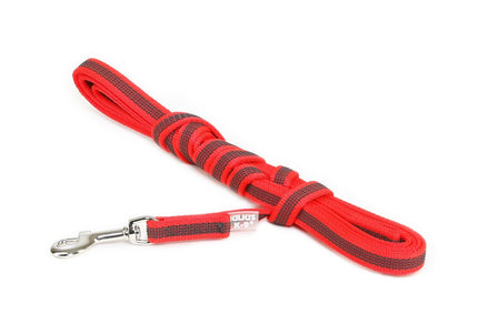 Julius K9 Color & Gray Supergrip Leash with Handle – Red, Anti-Slip, 300cm x 14mm, Durable Training Lead