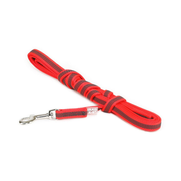 Julius K9 Color & Gray Supergrip Leash with Handle – Red, Anti-Slip, 300cm x 14mm, Durable Training Lead