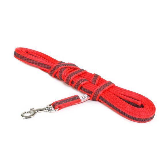 Julius K9 Color & Gray Supergrip Leash with Handle – Red, Anti-Slip, 300cm x 14mm, Durable Training Lead