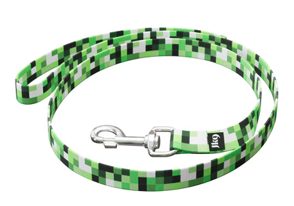 Julius-K9 MoreColor Basic Leash Pixelfield 120cm – Durable Tape Lead, Green Pixel Design