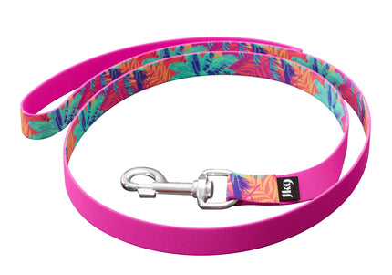 Julius-K9 MoreColor Basic Leash Vibe 120cm – Durable Tape Leash with Palm Tree Pattern