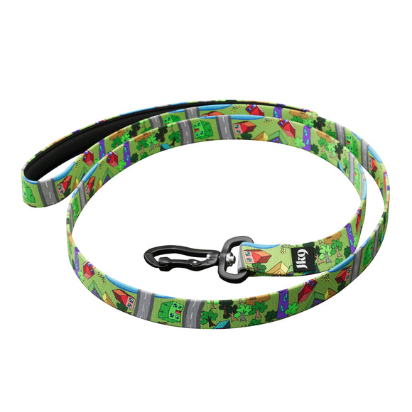 Julius-K9 MoreColor Daycare Leash 120cm – Neoprene Handle, Colorful Town Pattern, Durable Tape