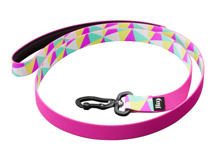Julius-K9 MoreColor Retro Tape Leash 120cm – Neoprene Handle, Colorful Triangle Design