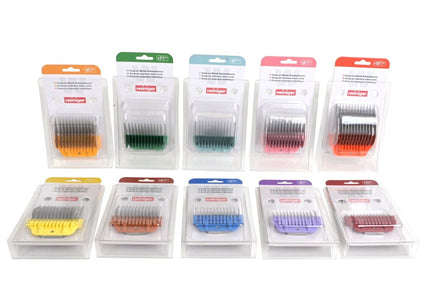 Heiniger Wide W-Snap-On Stainless Steel Comb Set – Durable Spacers for Wide Blades, 8 Pieces