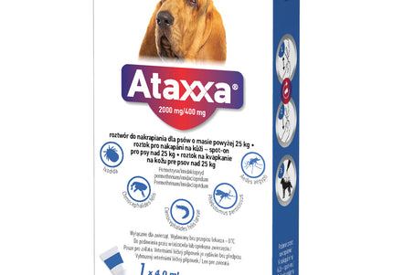 Ataxxa 2000mg/400mg Flea and Tick Drops – High-Potency Formula, Large Breed Protection