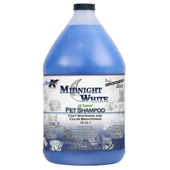 Double K Midnight White Whitening Shampoo – Concentrated 15:1 Formula, 3.8L, Brightening Effect