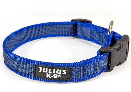 Julius K9 Color & Gray Collar 2.5cm – Durable Adjustable Nylon Dog Collar, Black