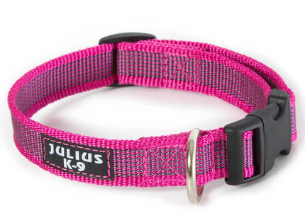 Julius K9 Color & Grey Collar 2cm – Durable Adjustable Dog Collar, Black Nylon