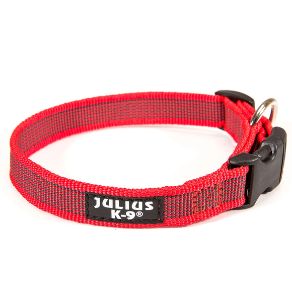 Julius K9 Color & Grey Collar 2cm – Durable Adjustable Dog Collar, Black Nylon