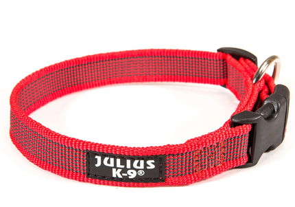 Julius K9 Color & Gray Collar 2.5cm – Durable Adjustable Nylon Dog Collar, Black