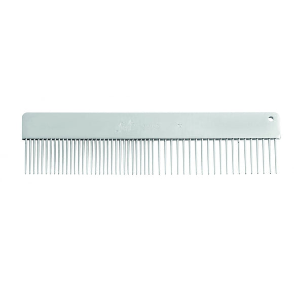 Spratts No. 79 Grooming Comb – 18cm Metal, 50/50 Tooth Spacing, Lightweight Design