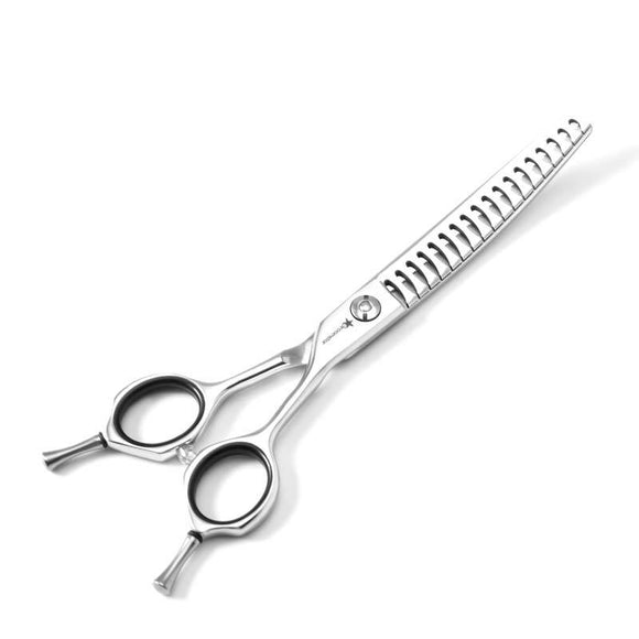 GroomStar Semi-Curved Chunker Scissors – 6.5 Inch, 18 Teeth, Professional Precision