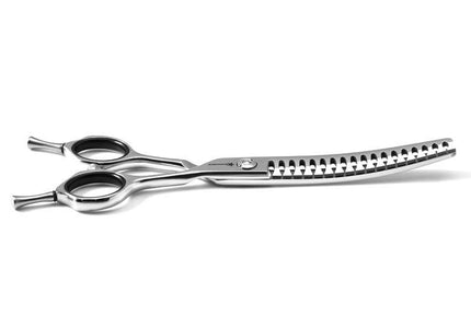 GroomStar Semi-Curved Chunker Scissors – 6.5 Inch, 18 Teeth, Professional Precision