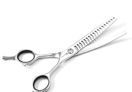 GroomStar Semi-Curved Chunker Scissors – 6.5 Inch, 18 Teeth, Professional Precision