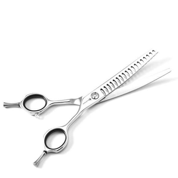 GroomStar Semi-Curved Chunker Scissors – 6.5 Inch, 18 Teeth, Professional Precision