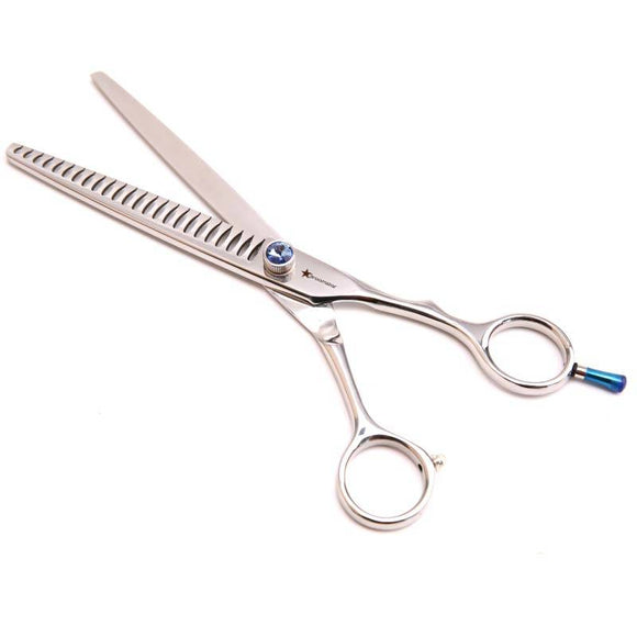 GroomStar Professional Chunker Scissors – 7.5 Inch, 24 Teeth, Precision Half-Cutting Tool