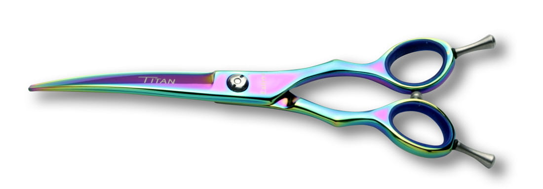 Geib Entree Blue Titan 7-Inch Curved Scissors – Precision Stainless Steel, Ergonomic Grip