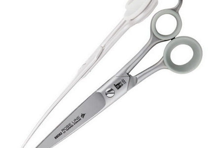 KR Witte Rose Line Curved Grooming Scissors 8.25 Inch – Precision Stainless Steel, Ergonomic Design