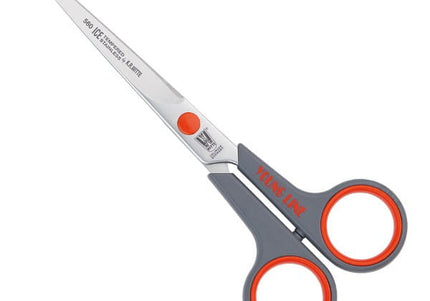 KR Witte Young Line Hairdressing Scissors – 6 Inch Straight Blade, Plastic Handle with Color Accents