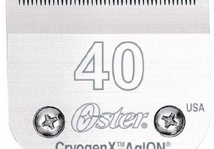 Oster CryogenX No. 40 Clipper Blade – 0.25mm Surgical Precision, Durable Steel