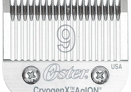 Oster CryogenX Blade No. 9 – Precision Steel Clipper Blade, 2mm Cut, Durable Edge