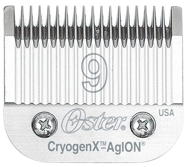 Oster CryogenX Blade No. 9 – Precision Steel Clipper Blade, 2mm Cut, Durable Edge