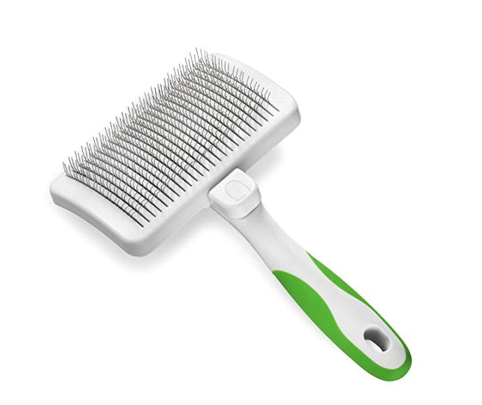 Andis Self-Cleaning Slicker Brush – Medium Size, Easy Maintenance, Tangle Removal