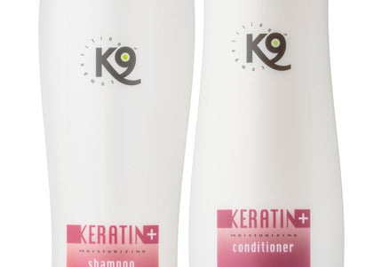 K9 Keratin+ Moisturizing Shampoo and Conditioner – Regenerating Formula with Nourishing Keratin Complex