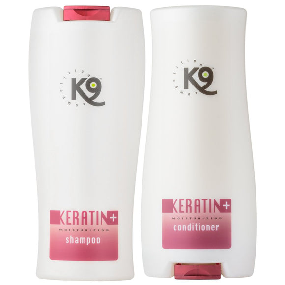 K9 Keratin+ Moisturizing Shampoo and Conditioner – Regenerating Formula with Nourishing Keratin Complex