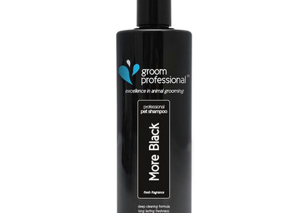 Groom Professional More Black Shampoo – Color-Enhancing Formula for Dark Coats, 450ml Bottle