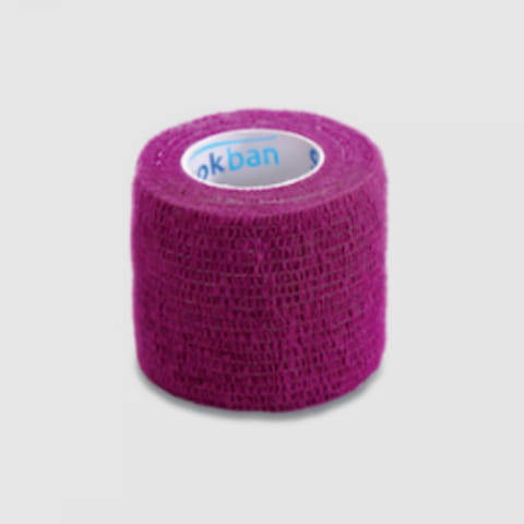 Stokban Purple Adhesive Bandage – Flexible Self-Adhering Wrap, 5cm x 4.5m, Single Roll
