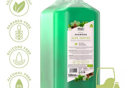 Wahl Aloe Soothe Shampoo – Hypoallergenic Soothing Formula with Aloe Vera, 5L Bottle