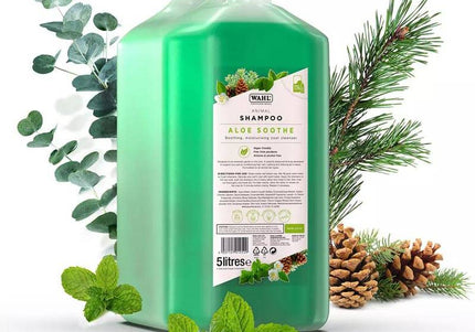 Wahl Aloe Soothe Shampoo – Hypoallergenic Soothing Formula with Aloe Vera, 5L Bottle