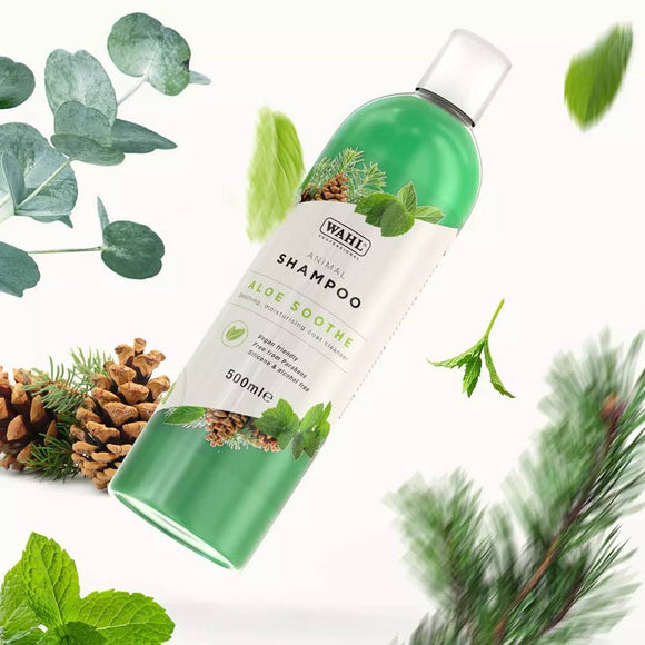 Wahl Aloe Soothe Shampoo – Hypoallergenic Soothing Formula, 15:1 Concentrate, 500ml Bottle