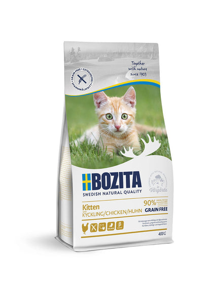 Bozita Kitten Grain-Free Chicken Cat Food – High-Protein Formula, 400g