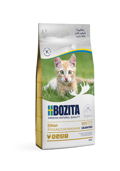 Bozita Kitten Grain-Free Chicken Cat Food – High-Protein Formula, 10kg Bag